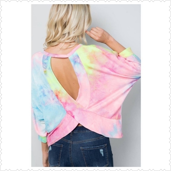 Women Multi Color Tie Dye Shirt - Picture 4 of 7